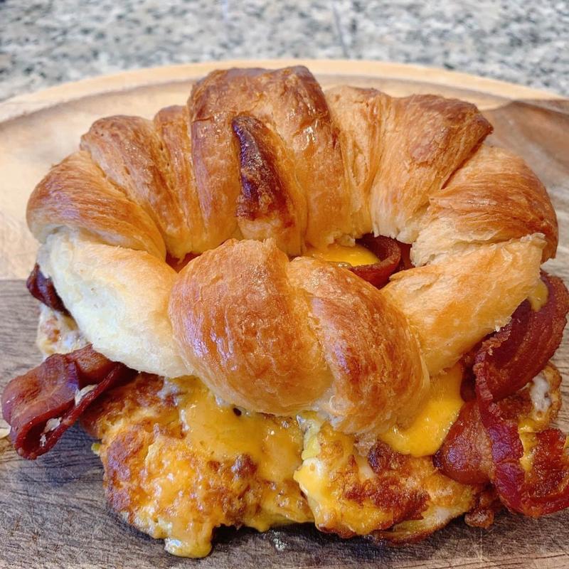 Bacon Croissant Breakfast Sandwich photo