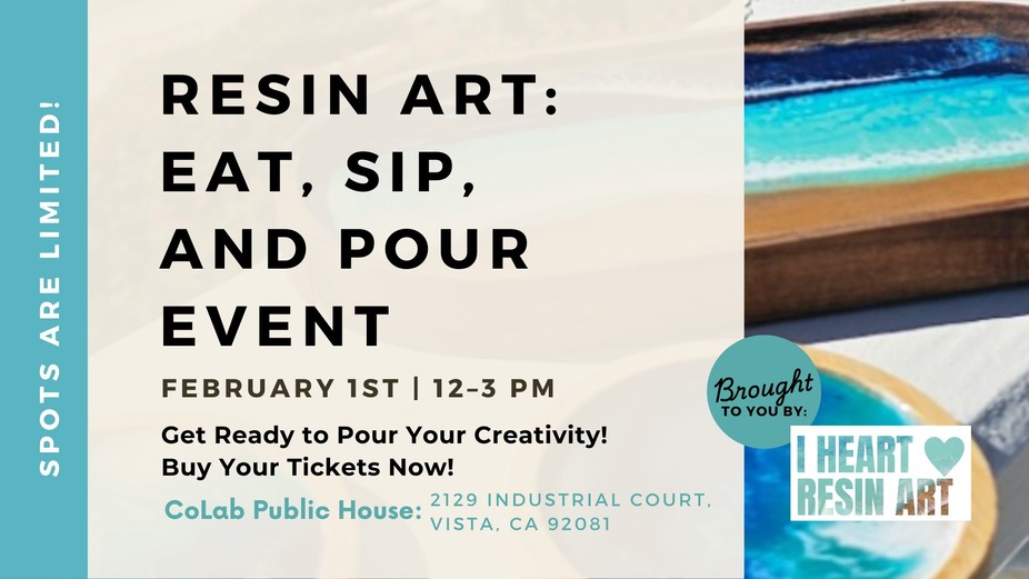 Eat, Drink, and Pour Resin Art Workshop event photo