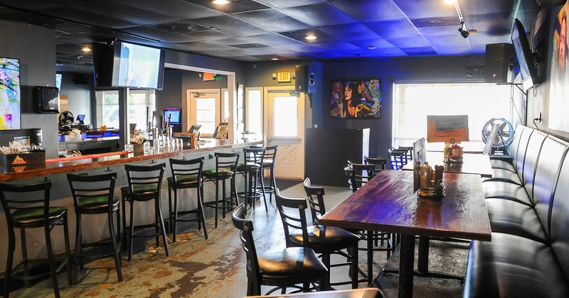 Interior, bar and seating