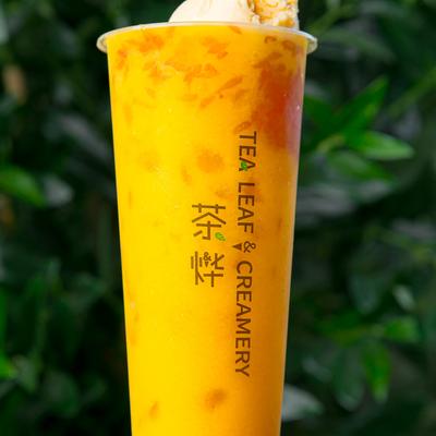 Mango Pomelo Sago tea with ice cream.