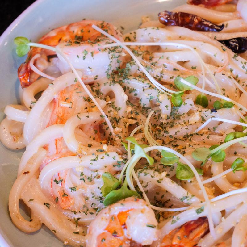 menu item 70 of 85, Krab Shrimp Pasta Udon