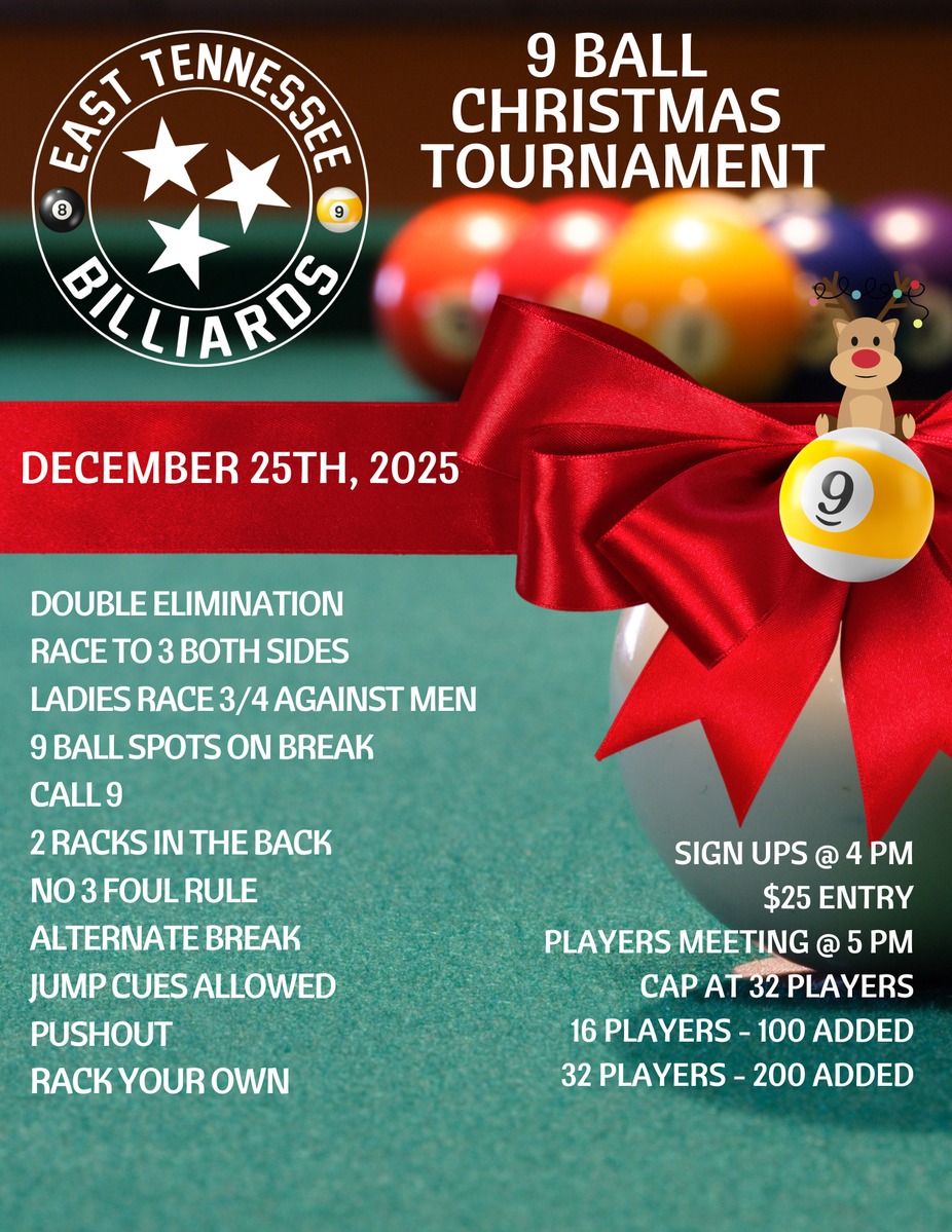 9 Ball Christmas Open Tournament event photo
