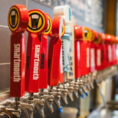 Beer taps.