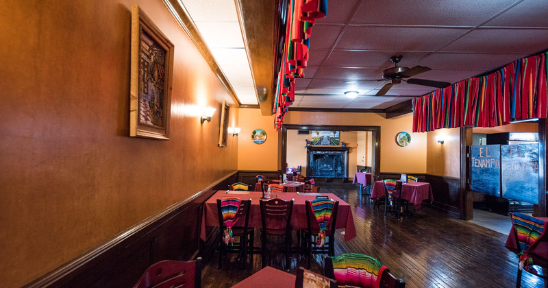 Restaurant interior, tables ready for guests