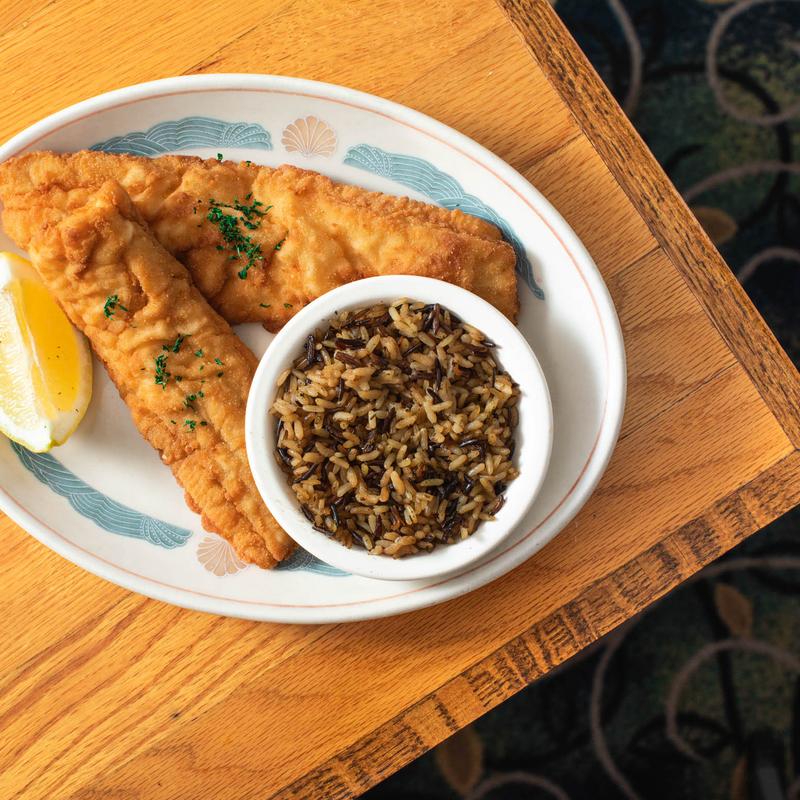 Fried Fillet Of Flounder Or Salmon photo