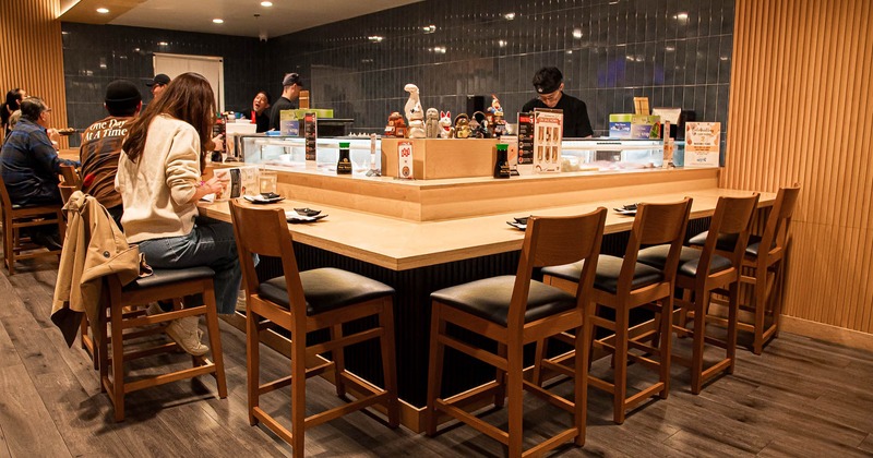 Interior, bar and bar stools