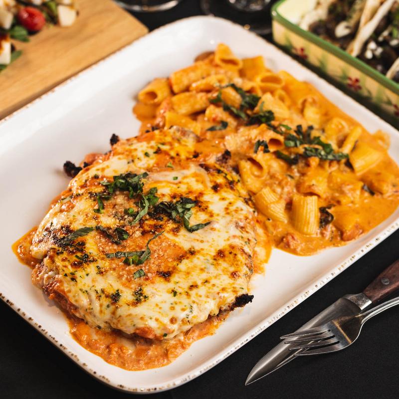 DRUNKEN BURRATA CHICKEN photo