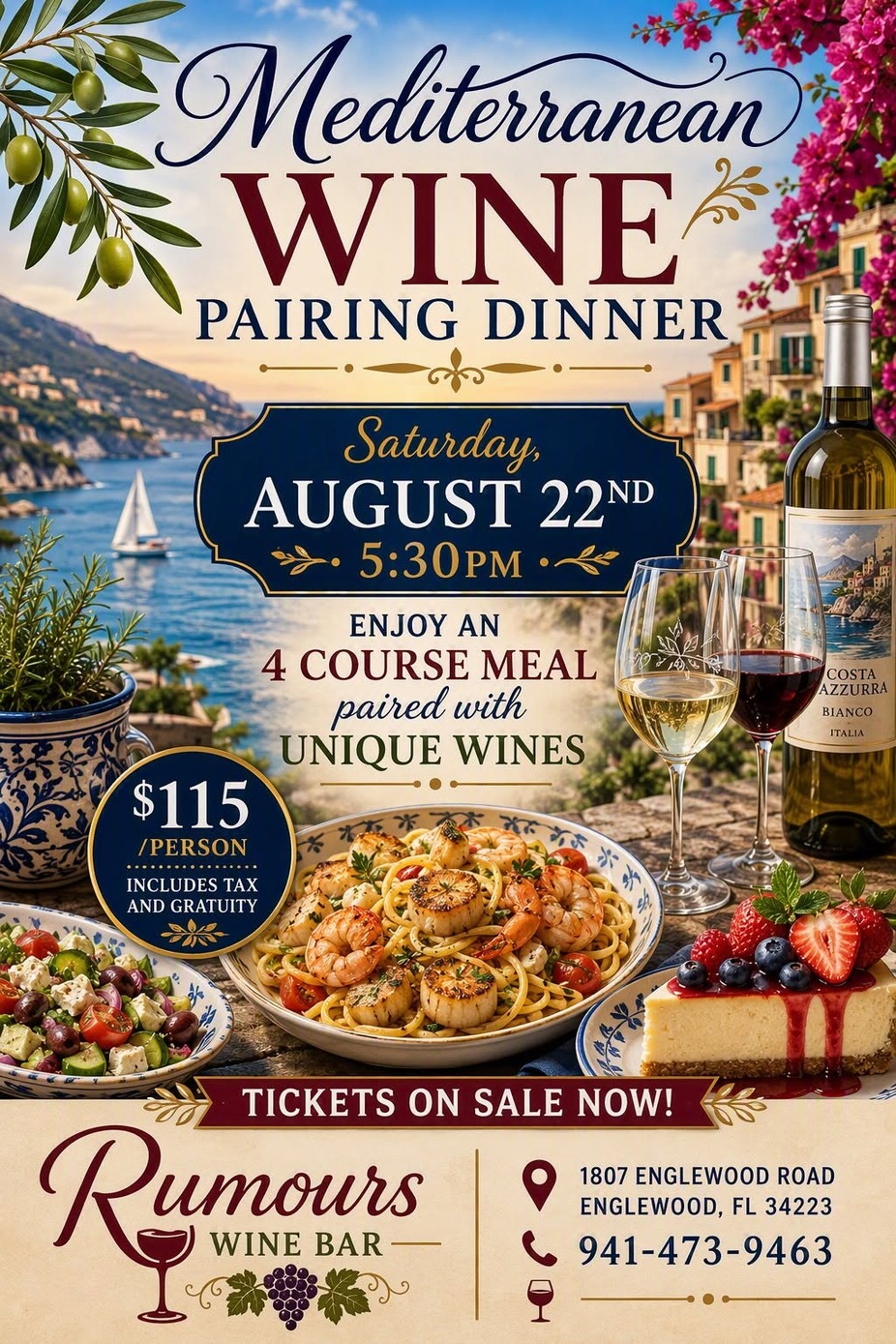Mediterranean Wine Pairing Dinner event photo
