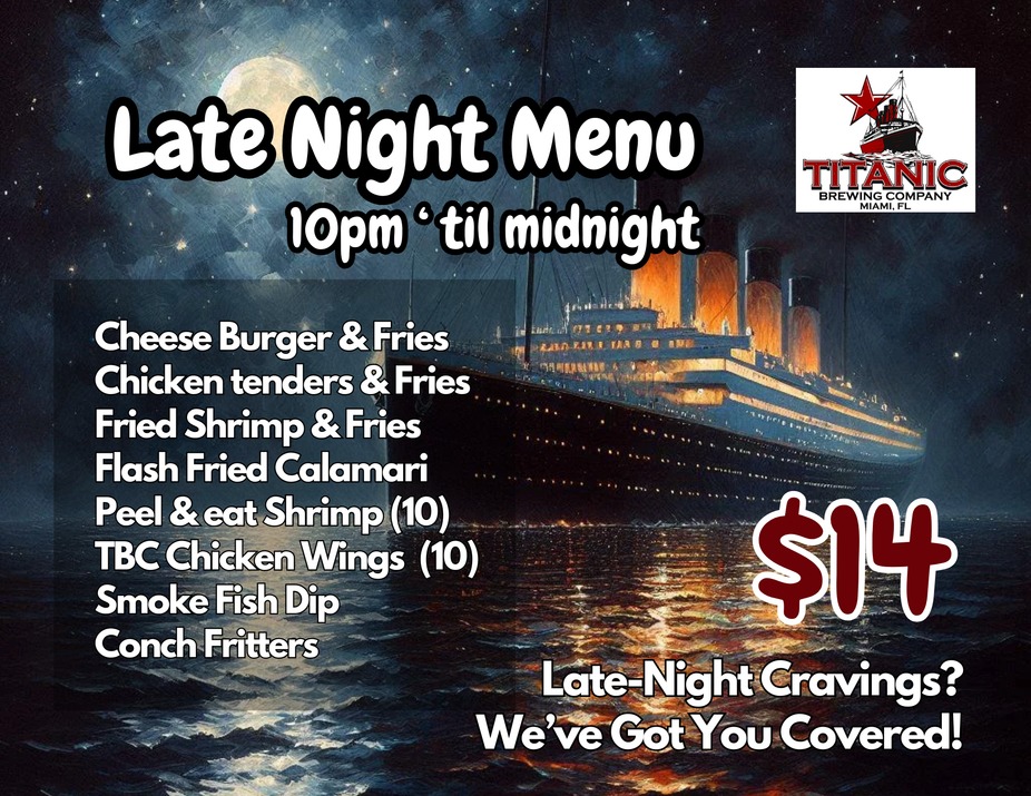 #special_event  LATE NIGHT MENU event photo