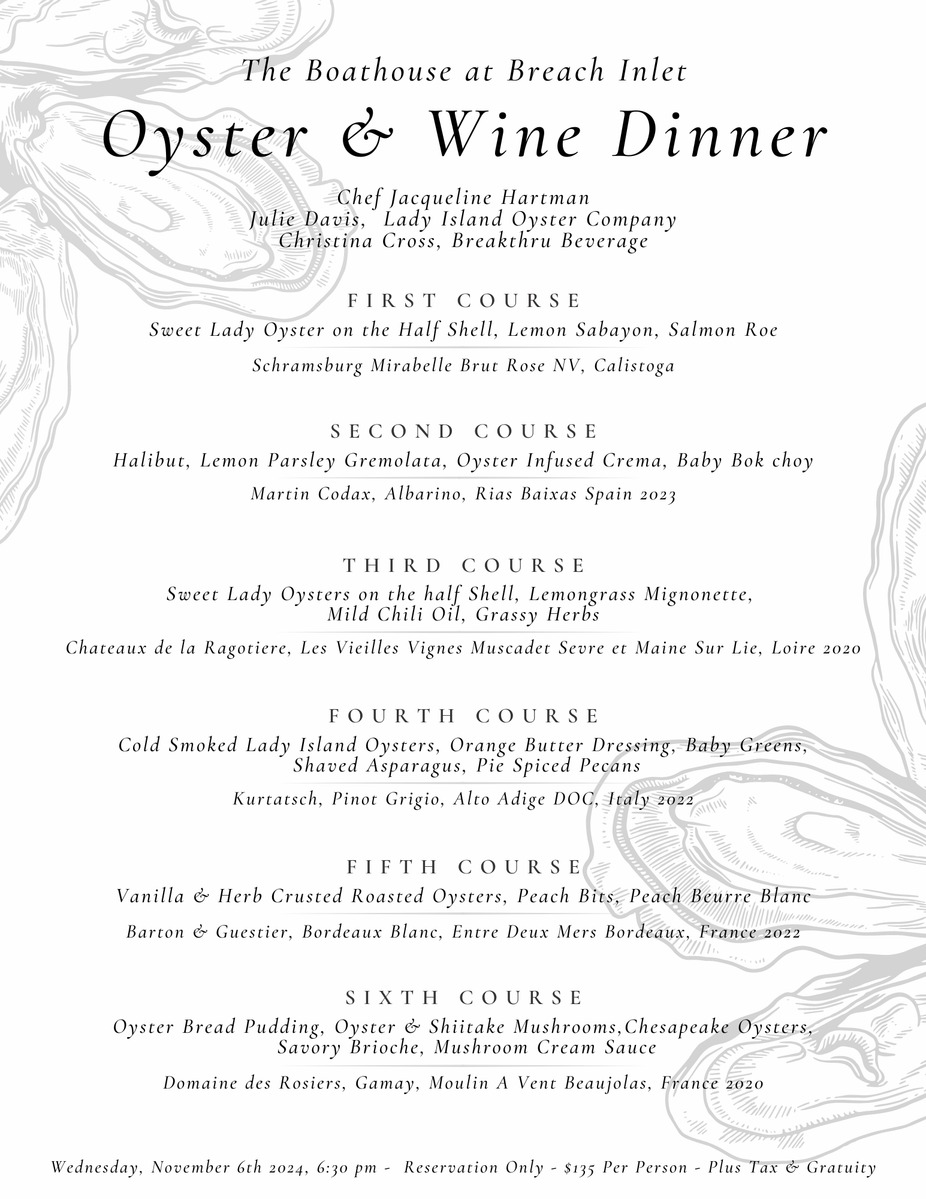 Oyster and Wine Dinner - Ticketed Event event photo