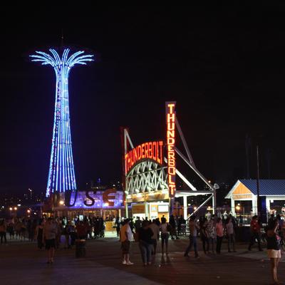 Exterior during night time.