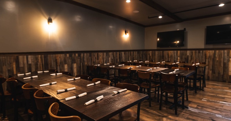 Interior seating area ready for guests