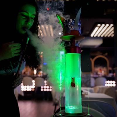 Customer smoking a hookah