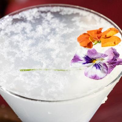 Pear elderflower cocktail.