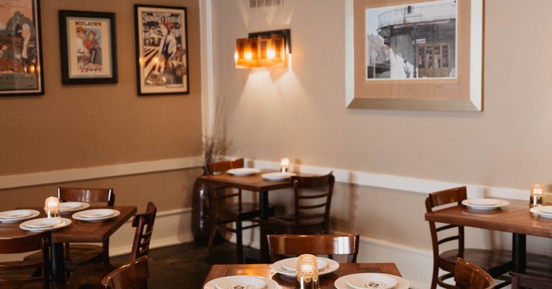 Decorated interior, seating area