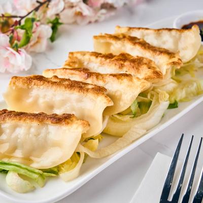 Fried dumplings.