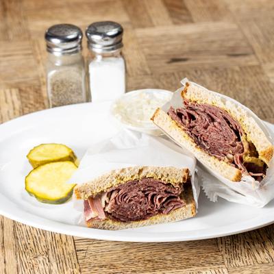 Corned beef sandwich plate