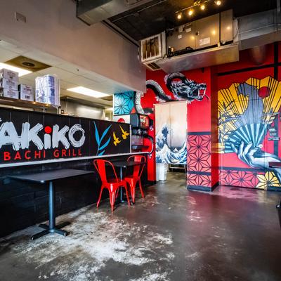 Interior, chairs and tables, wall decoration, wall TV screen