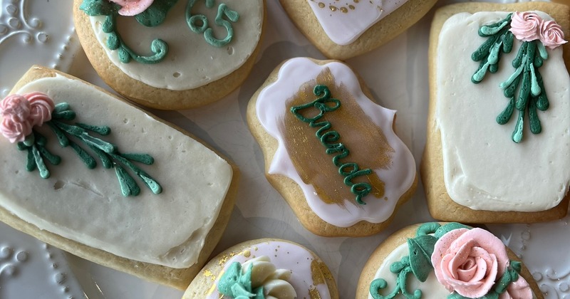 Custom ordered engagement cookies.