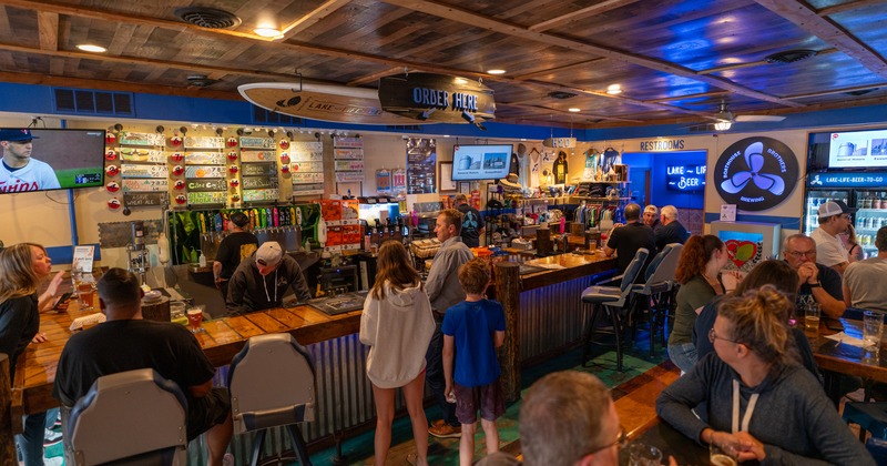 Customers by the bar