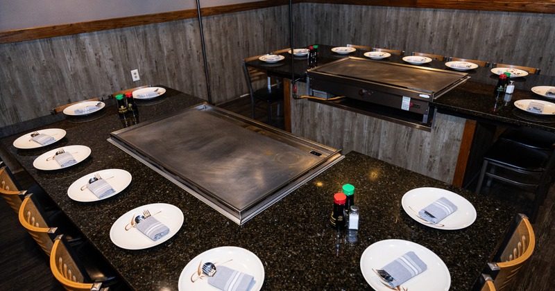 Teppanyaki grill tables