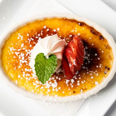 Creme Brulee, top view.