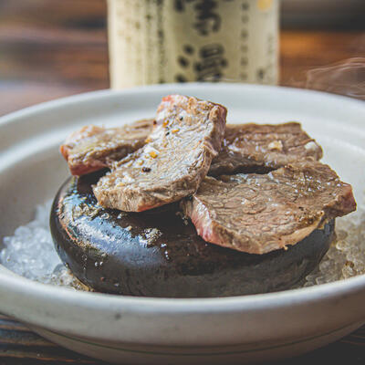 Grilled meat closeup