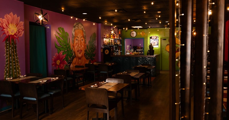 Interior, dining area, guest tables