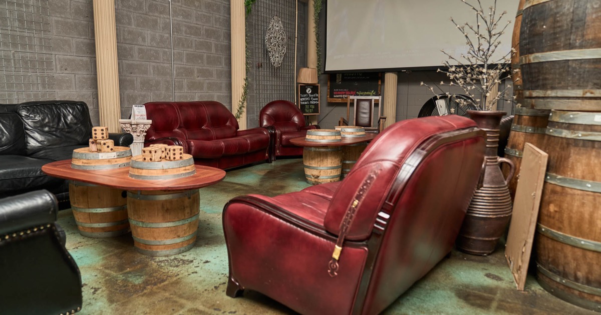 Interior, leather sofas