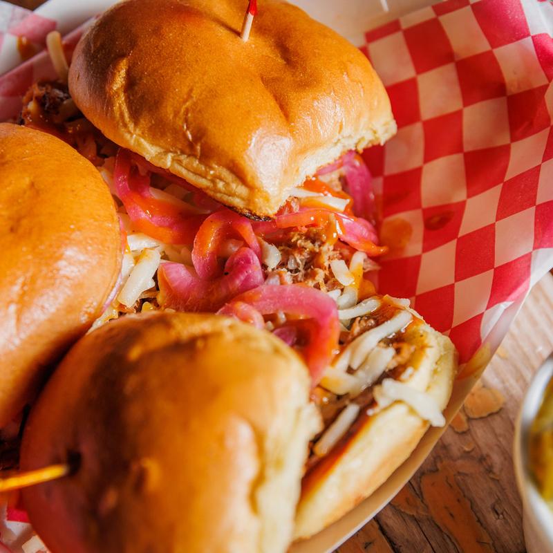 Bacon Jam Pulled Pork Sliders photo