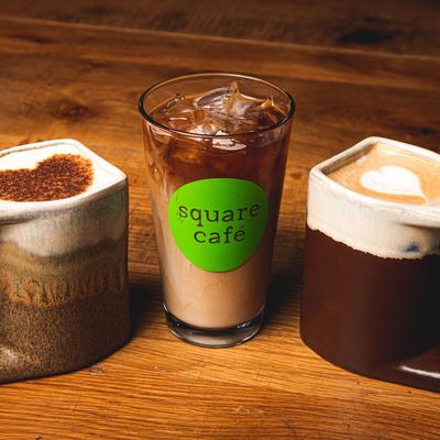 Different coffees served.