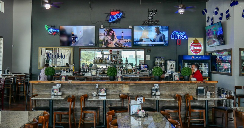 Seating and bar areas