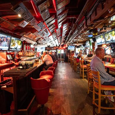 Interior with bartop and tables