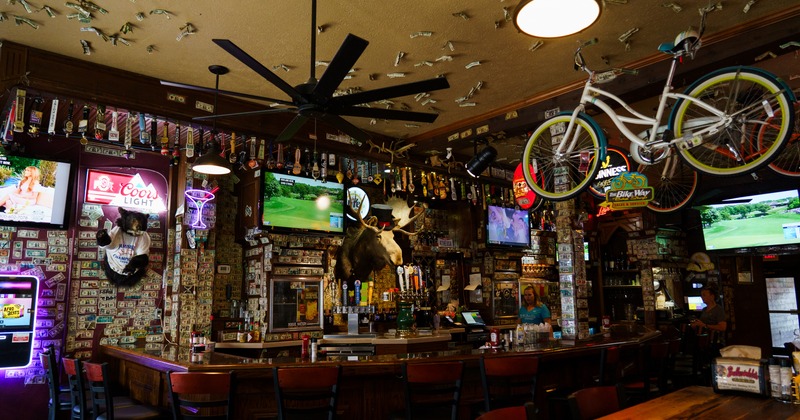 Interior, bar, drink rack