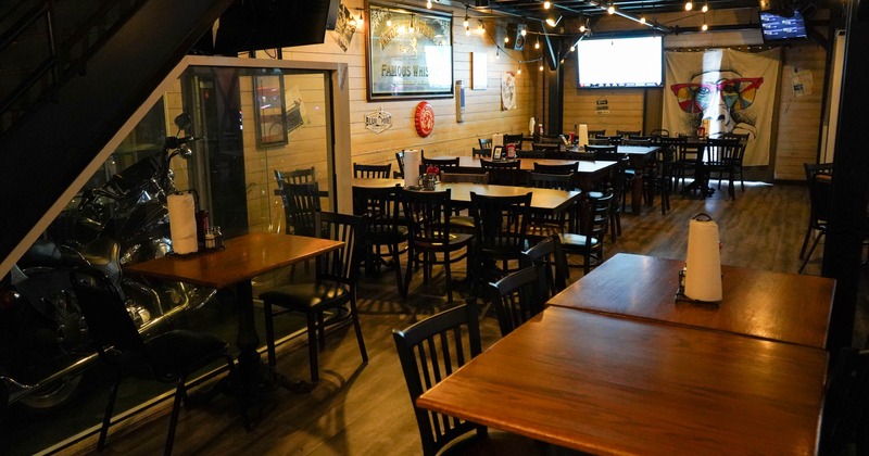 Interior, chairs and tables