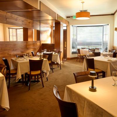 Interior seating area.