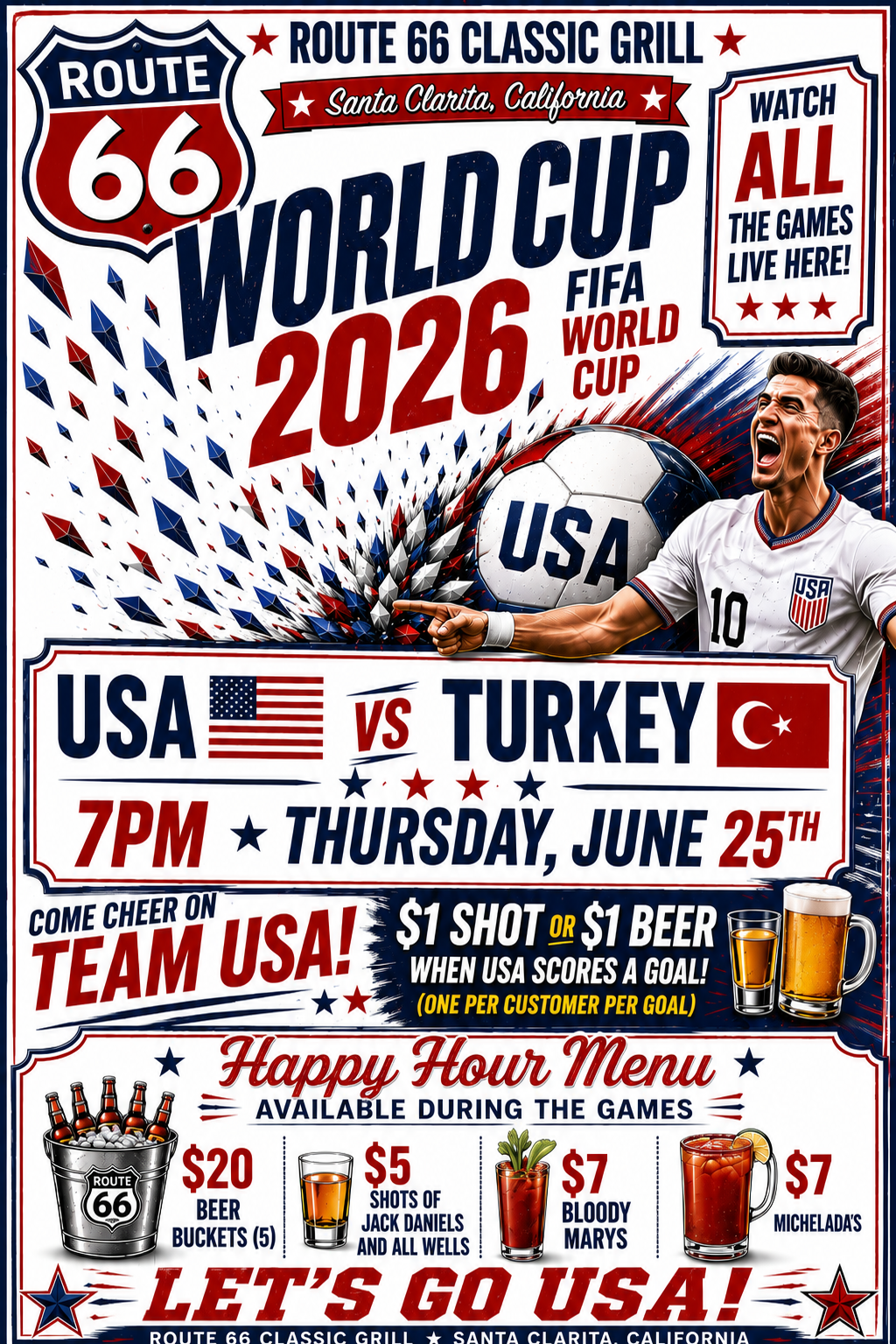 Soccer USA vs Turkey June 25th 7pm