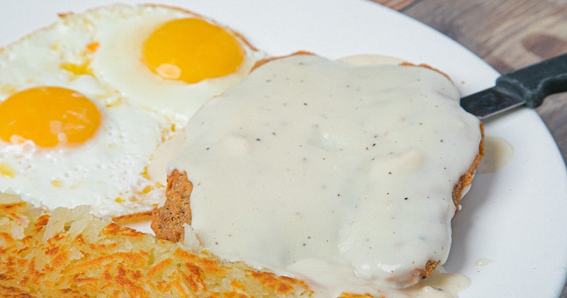 Country Fried Steak and Eggs