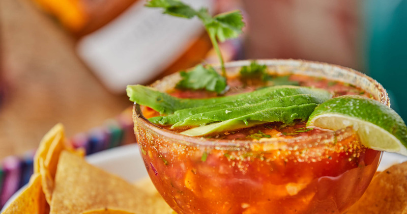 Shrimp cocktail served