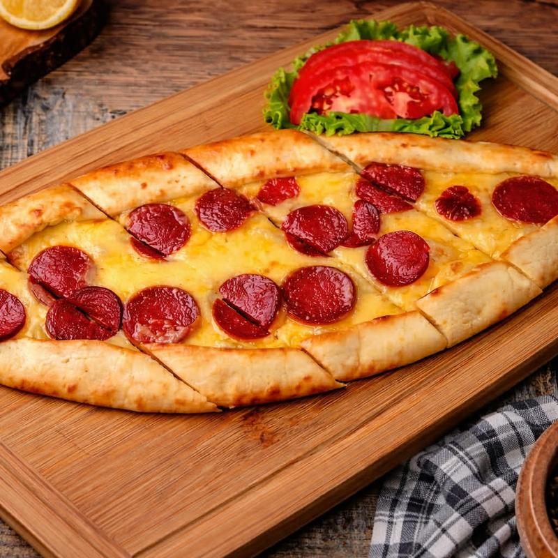 Sausage & Cheese Pide photo