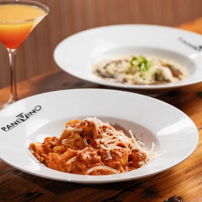 Various served meals.