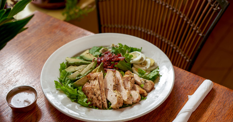 A freshly made colorful salad