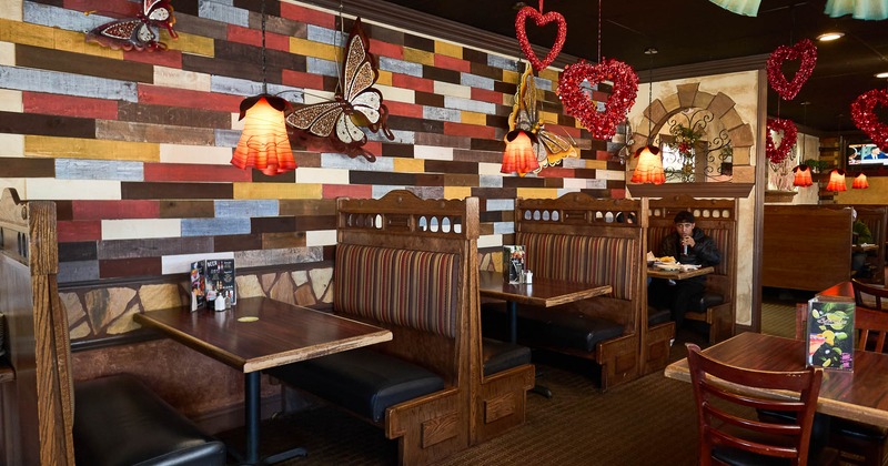 Interior, booths and tables ready for guests