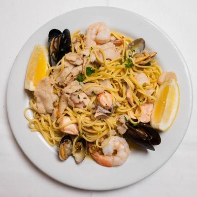 Mussels and clams linguine.