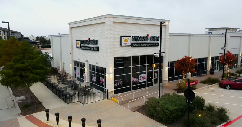Exterior, aerial view to front the restaurant