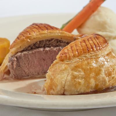 A served Beef Wellington.