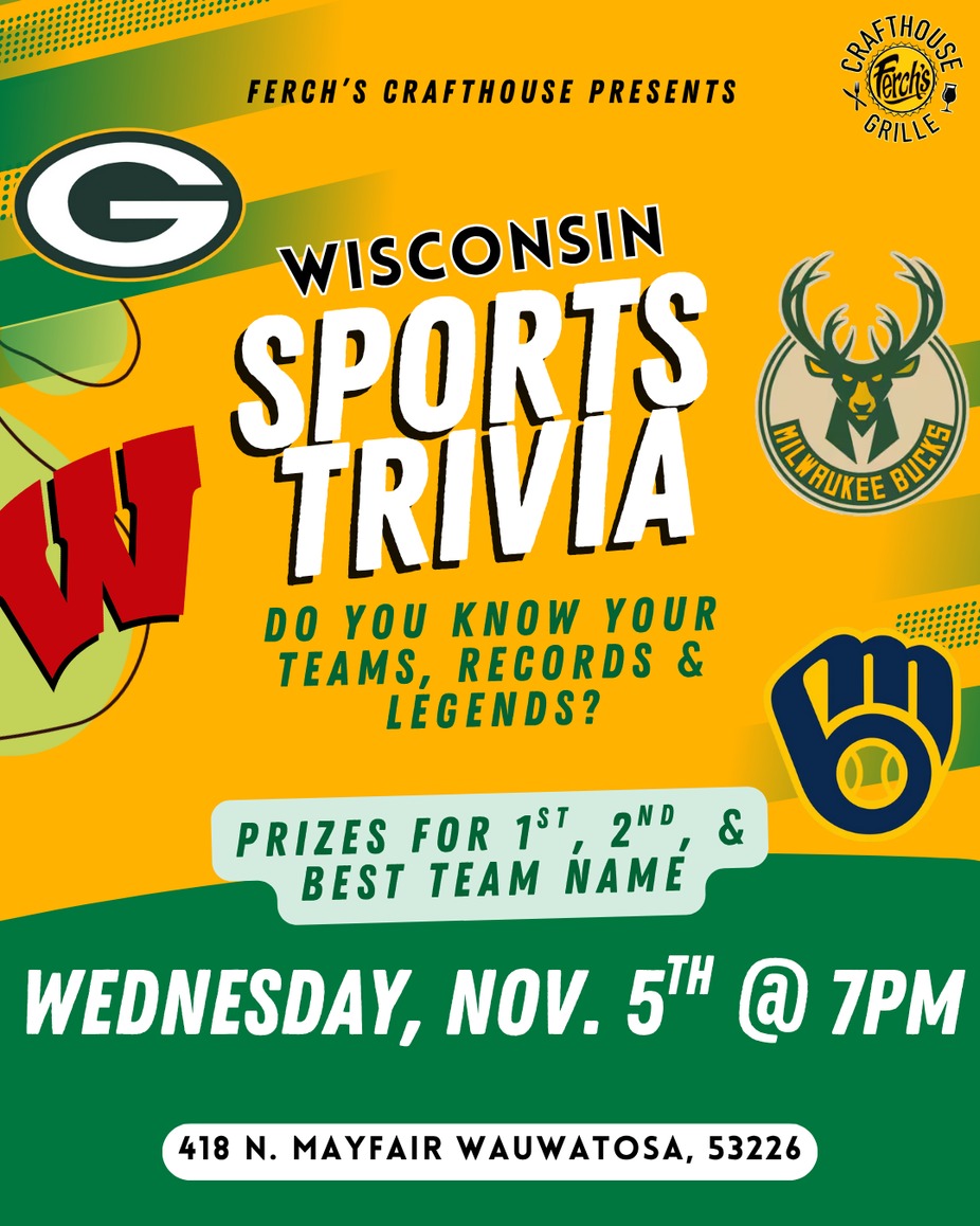 Wisconsin Sports Trivia!! event photo