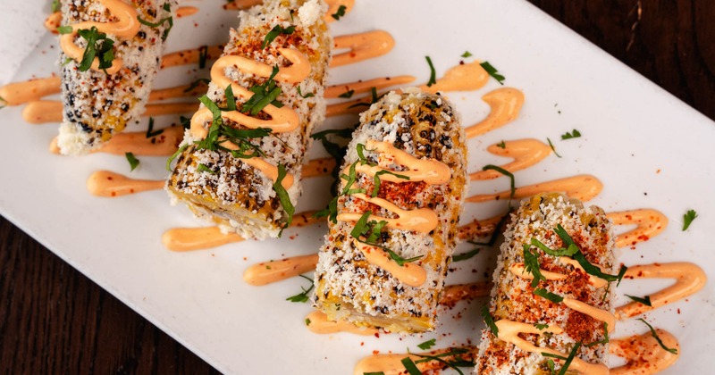 Street corn, top view