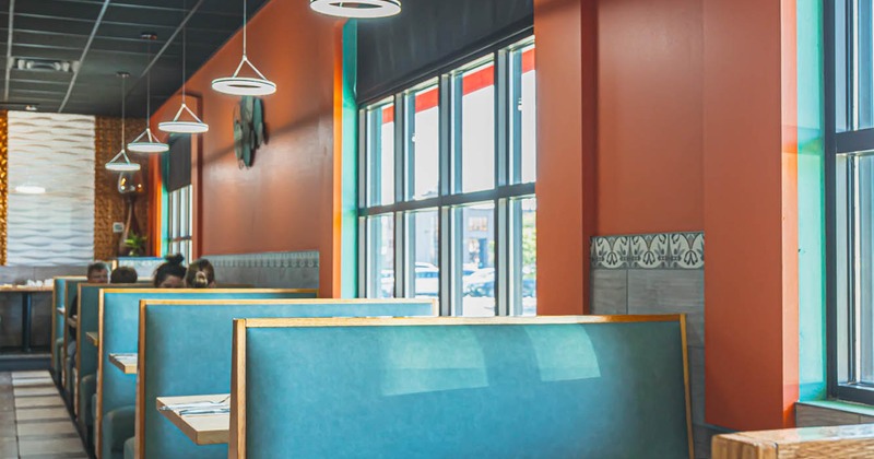 Interior, restaurant booths