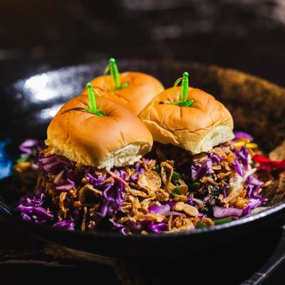 Pulled pork sliders.
